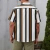 Manfinity Homme Men Plus Striped Print Shirt Without Tee