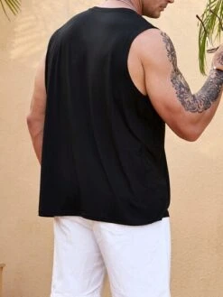 Manfinity RSRT Men Tropical & Letter Graphic Tank Top