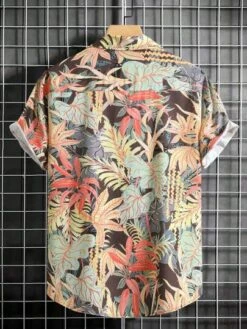 Manfinity RSRT Men Tropical Print Button Up Shirt