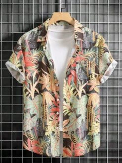 Manfinity RSRT Men Tropical Print Button Up Shirt -Man Plus Fashion 16855920948f605b38b3c8b6e9f5fb536f0b53625f thumbnail 405x552