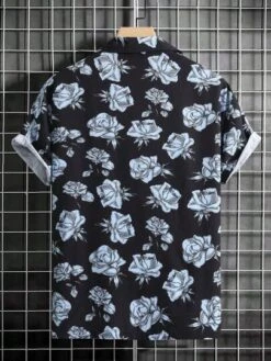 Manfinity Homme Men Plus Floral Print Shirt Without Tee