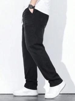 Manfinity Homme Men Cotton Drawstring Waist Slant Pocket Jeans -Man Plus Fashion 1685928460347b7bdbab6d24ac8281cb9bb16e5fa1 thumbnail 405x552