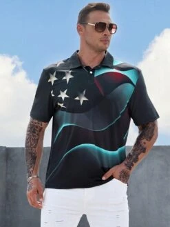 Manfinity LEGND Men Star Print Polo Shirt -Man Plus Fashion 16859460779459847aac4602bbb8e72dbc94ceb463 thumbnail 405x552