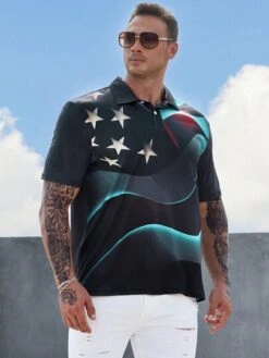 Manfinity LEGND Men Star Print Polo Shirt -Man Plus Fashion 1685946080df46a97df9432b0bd8dd325e76c025e1 thumbnail 405x552