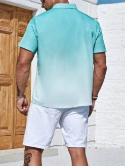 Manfinity Homme Men Plus Leaf Print Shirt