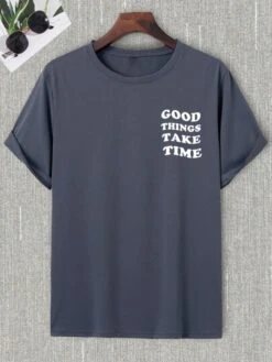 Manfinity LEGND Men Floral & Slogan Graphic Tee