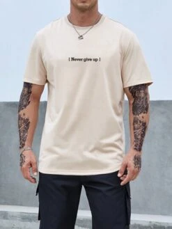 Manfinity Homme Men Plus Letter Graphic Tee -Man Plus Fashion 168620204644402f6b81693e6e6ae077f9c2218196 thumbnail 405x552