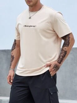 Manfinity Homme Men Plus Letter Graphic Tee -Man Plus Fashion 16862020470d7c77128fa4e766f790793249ded8fc thumbnail 405x552