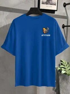 Manfinity EMRG Men Cartoon & Letter Graphic Drop Shoulder Tee