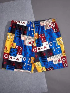 Manfinity Chillmode Men Patchwork Print Shorts
