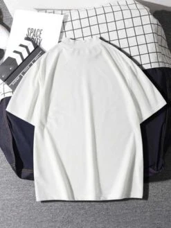 Manfinity Hypemode Men Slogan Graphic Mock Neck Tee