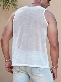 Manfinity Homme Men Plus Contrast Binding Tank Top