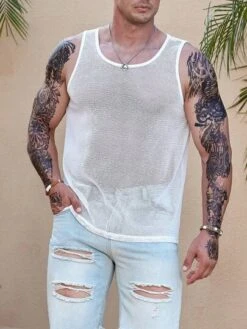 Manfinity Homme Men Plus Contrast Binding Tank Top -Man Plus Fashion 16871653336793edbf556e9f9d45a2797ccc6786e1 thumbnail 405x552