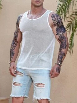 Manfinity Homme Men Plus Contrast Binding Tank Top -Man Plus Fashion 1687165335bfb5eee861a19a1cd4e7f3a406694c91 thumbnail 405x552