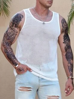 Manfinity Homme Men Plus Contrast Binding Tank Top -Man Plus Fashion 1687165338dca6ba97f80017eb715d30705faf0754 thumbnail 405x552