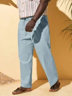 Manfinity Homme Men Plus Drawstring Waist Slant Pocket Pants -Man Plus Fashion 16874941869ae6c1e9424afb8f81bb78b34789c98c thumbnail 405x552