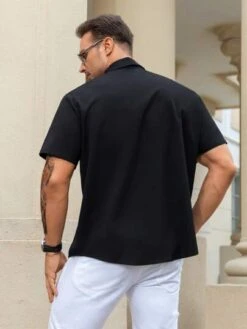 Manfinity Homme Men Plus Flap Pocket Button Up Shirt