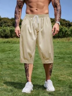 Manfinity Homme Men Plus Drawstring Waist Shorts -Man Plus Fashion 16878383743eb8fc6d67f9124bda7ffd96decc49e1 thumbnail 405x552