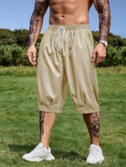 Manfinity Homme Men Plus Drawstring Waist Shorts -Man Plus Fashion 16878383849e181db96faaabc3bb3e30d2b4012f03 thumbnail 405x552