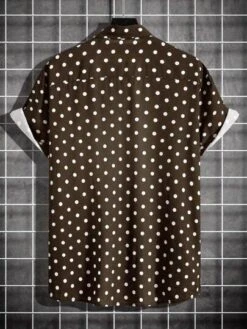 Men Plus Polka Dot Print Shirt Without Tee