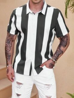 Men Plus Striped Print Shirt Without Tee -Man Plus Fashion 1687920630965cdc7bd8830cd93bab834413e957e4 thumbnail 405x552