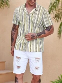 Men Plus Geo Print Shirt -Man Plus Fashion 16879289819f083bb7f6ef418bf2efff0fc0335ac1 thumbnail 405x552