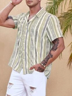 Men Plus Geo Print Shirt -Man Plus Fashion 16879289842ed6639c9075e4f06532021bbe1efb94 thumbnail 405x552