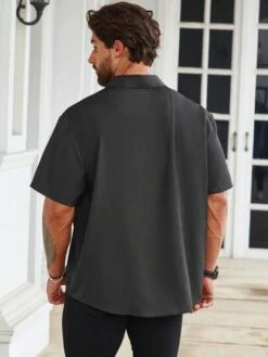 SHEIN Manfinity Homme Men Plus Colorblock Pocket Front Shirt