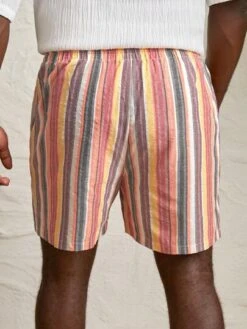 Manfinity RSRT Men Plus Striped Print Drawstring Waist Shorts