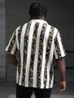 SHEIN Manfinity LEGND Men Plus Baroque Print Shirt