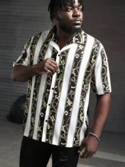 SHEIN Manfinity LEGND Men Plus Baroque Print Shirt -Man Plus Fashion 1688524242ba00d898933c64bf6354d90eebcd6268 thumbnail 405x552