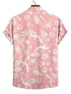 Men Plus Animal Print Shirt Without Tee