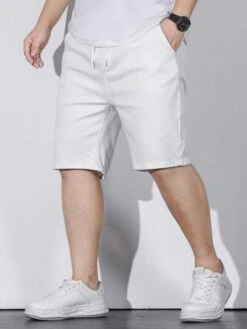 Men Plus Drawstring Waist Denim Shorts -Man Plus Fashion 168955729876baf937fa93fdebe34874911b27ac05 thumbnail 405x552