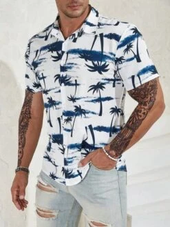 Manfinity RSRT Men Plus Tropical Print Shirt -Man Plus Fashion 16896695501d044dc2445f6c496d5b3ecb3fa80a14 thumbnail 405x552