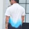 Men Plus Ombre Button Up Shirt