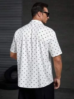 SHEIN Manfinity Homme Men Plus Allover Print Shirt