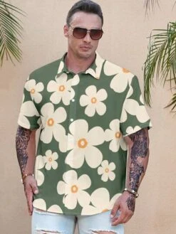 Men Plus Floral Print Shirt -Man Plus Fashion 16902810690333a9a21ec1cfa755c88c0a54674f94 thumbnail 405x552