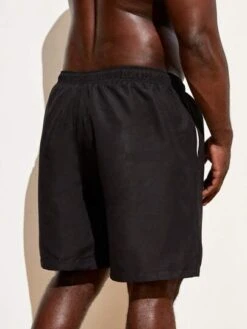 Men Plus Drawstring Waist Swim Trunks