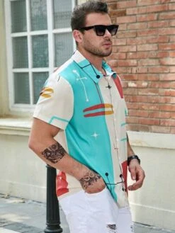Men Plus Geo Print Shirt -Man Plus Fashion 169088727732af833b60179de85099ecbcbcb96880 thumbnail 405x552