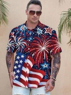 Manfinity LEGND Men Plus Flag Print Shirt -Man Plus Fashion 1691481893bc7372a9d4e6c433c2125f0daf455489 thumbnail 405x552