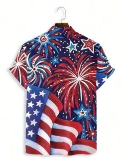 Manfinity LEGND Men Plus Flag Print Shirt
