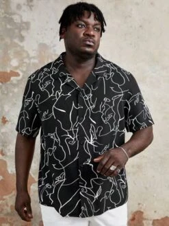 SHEIN Manfinity Homme Men Plus Abstract Figure Graphic Shirt -Man Plus Fashion 1691632142f9873000b6f5a4c7a1e8cfdbe854d2ea thumbnail 405x552