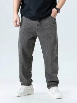 Men Plus Slant Pocket Straight Leg Jeans -Man Plus Fashion 169180325326faa7f99840262809ed23265f23826a thumbnail 405x552