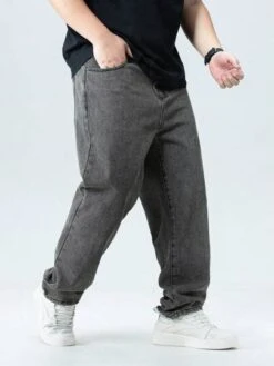 Men Plus Slant Pocket Straight Leg Jeans -Man Plus Fashion 16918032613368d25210951cb25ac2f9fb897d820e thumbnail 405x552