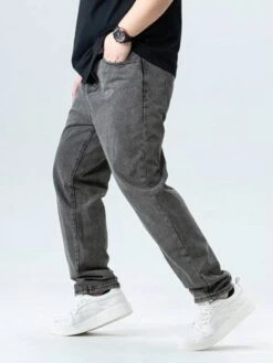 Men Plus Slant Pocket Straight Leg Jeans -Man Plus Fashion 169180326854744c1d5f518e5dc3aa512afab2d4a9 thumbnail 405x552