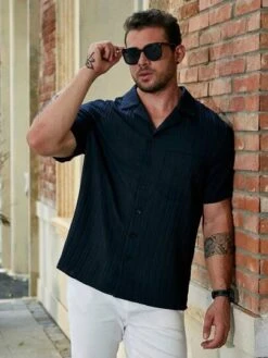 Men Plus Solid Pocket Patched Shirt -Man Plus Fashion 1691823042bc8ee7f5535504d5c2488e4e889cf50a thumbnail 405x552