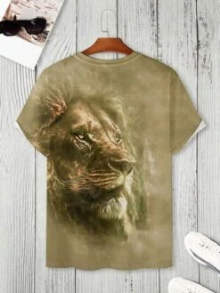Manfinity LEGND Men Plus 3D Lion Print Tee -Man Plus Fashion 169182498461f697e34390e1956442e9517c5327d8 thumbnail 405x552
