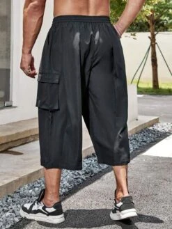 Manfinity EMRG Men Plus Flap Pocket Side Wide Leg Pants