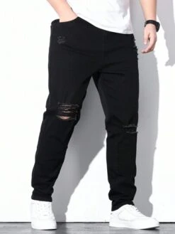 Men Plus Ripped Frayed Straight Leg Jeans -Man Plus Fashion 1691976656cea22648971b17750dab2228ee9cab07 thumbnail 405x552