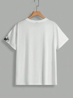 SHEIN Manfinity LEGND Men Plus Japanese Letter & Dragon Graphic Tee